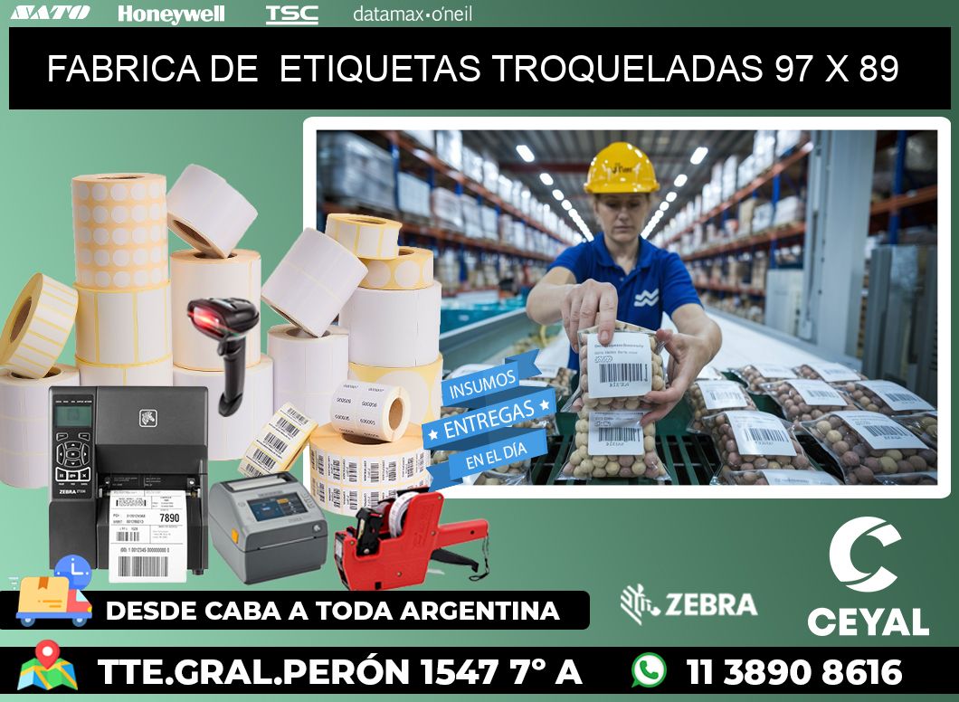 FABRICA DE  ETIQUETAS TROQUELADAS 97 x 89