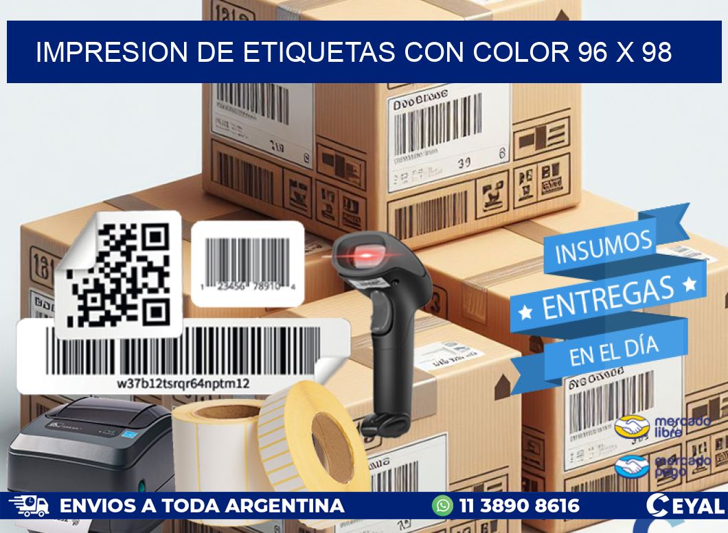 IMPRESION DE ETIQUETAS CON COLOR 96 x 98