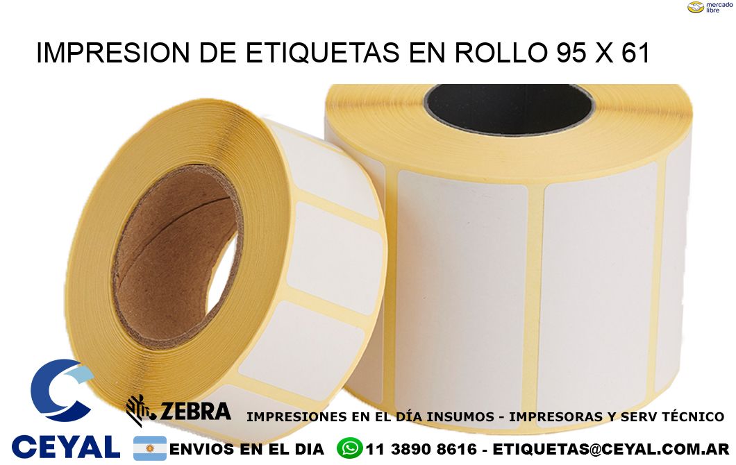 IMPRESION DE ETIQUETAS EN ROLLO 95 x 61