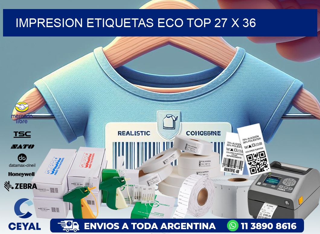 IMPRESION ETIQUETAS ECO TOP 27 x 36