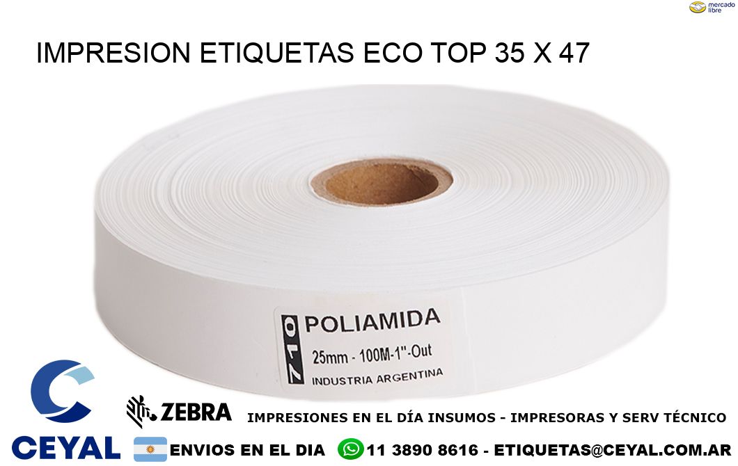 IMPRESION ETIQUETAS ECO TOP 35 x 47