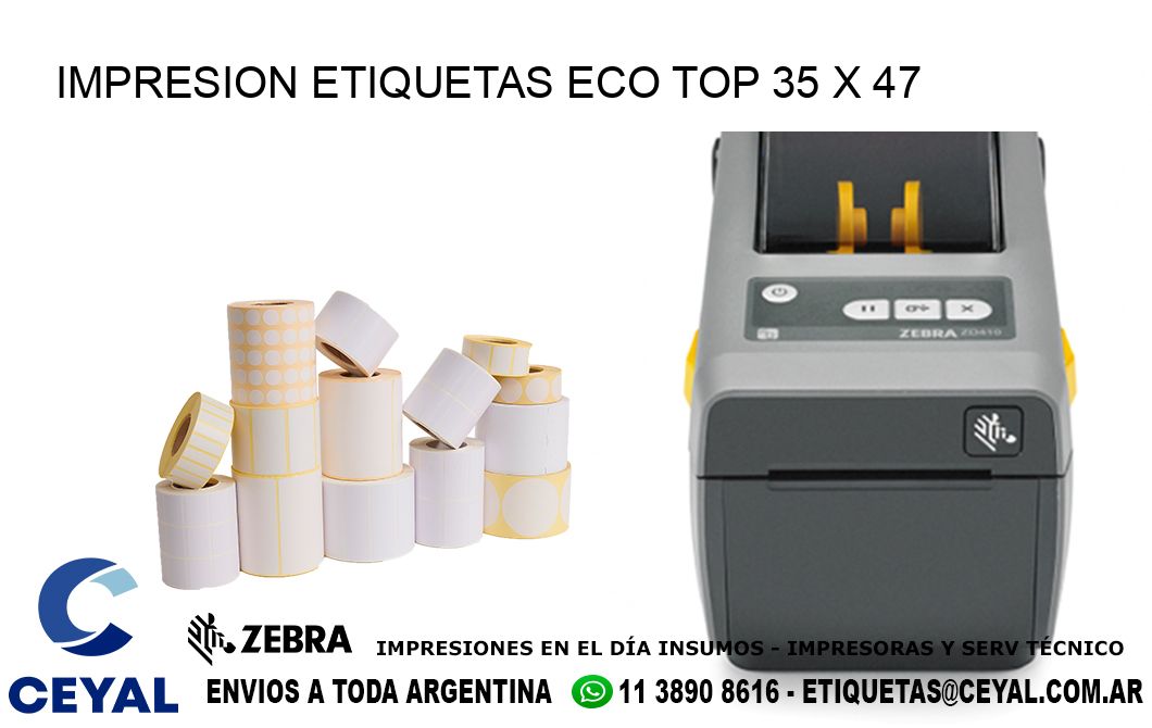 IMPRESION ETIQUETAS ECO TOP 35 x 47