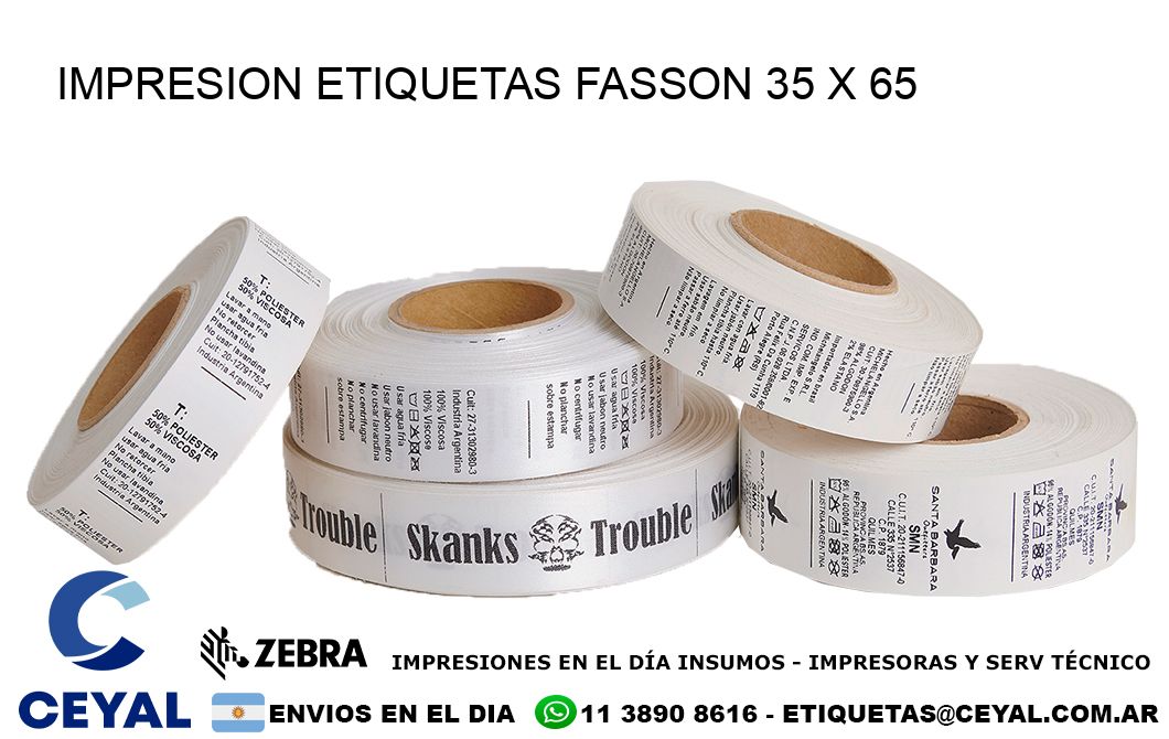 IMPRESION ETIQUETAS FASSON 35 x 65