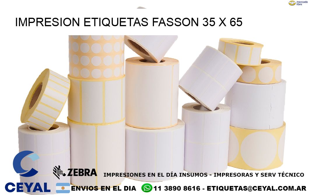 IMPRESION ETIQUETAS FASSON 35 x 65