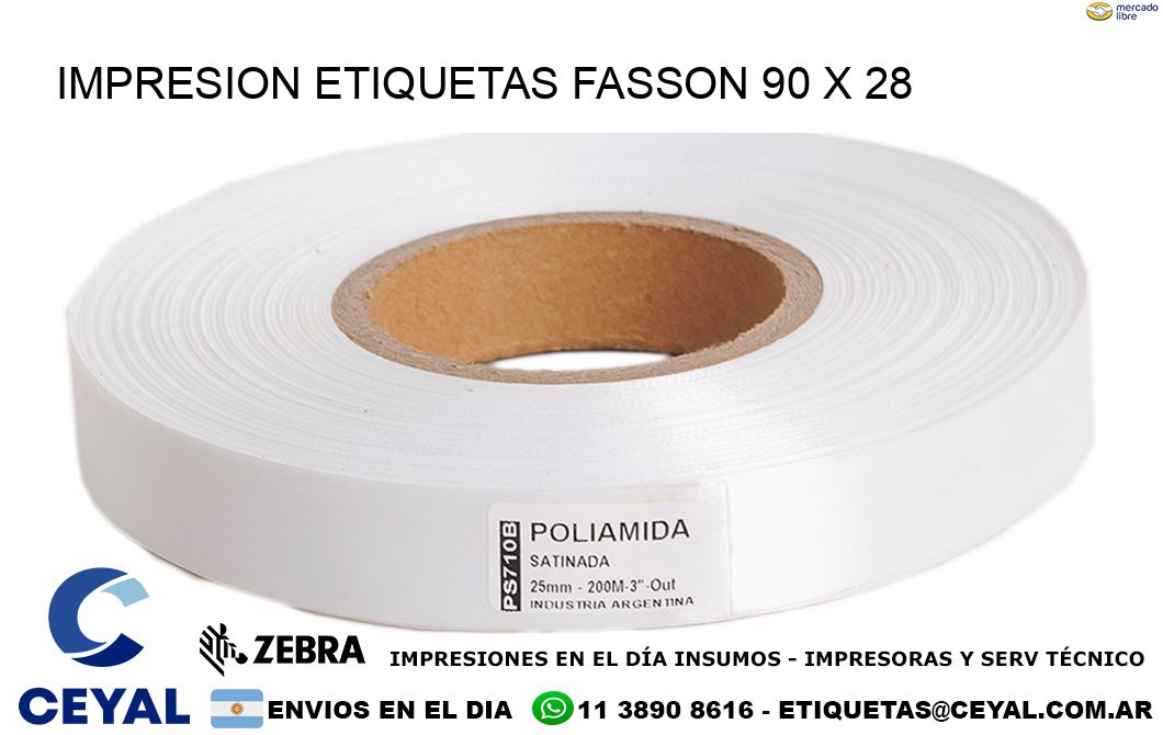 IMPRESION ETIQUETAS FASSON 90 x 28