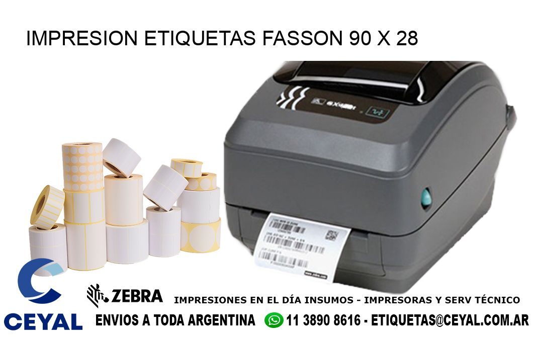 IMPRESION ETIQUETAS FASSON 90 x 28