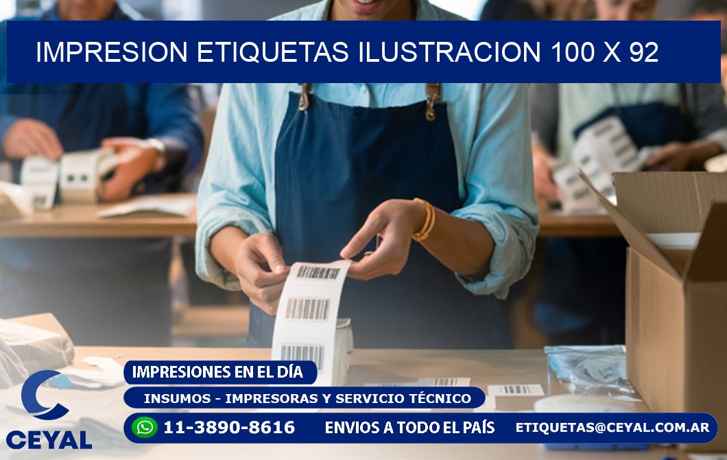 IMPRESION ETIQUETAS ILUSTRACION 100 x 92