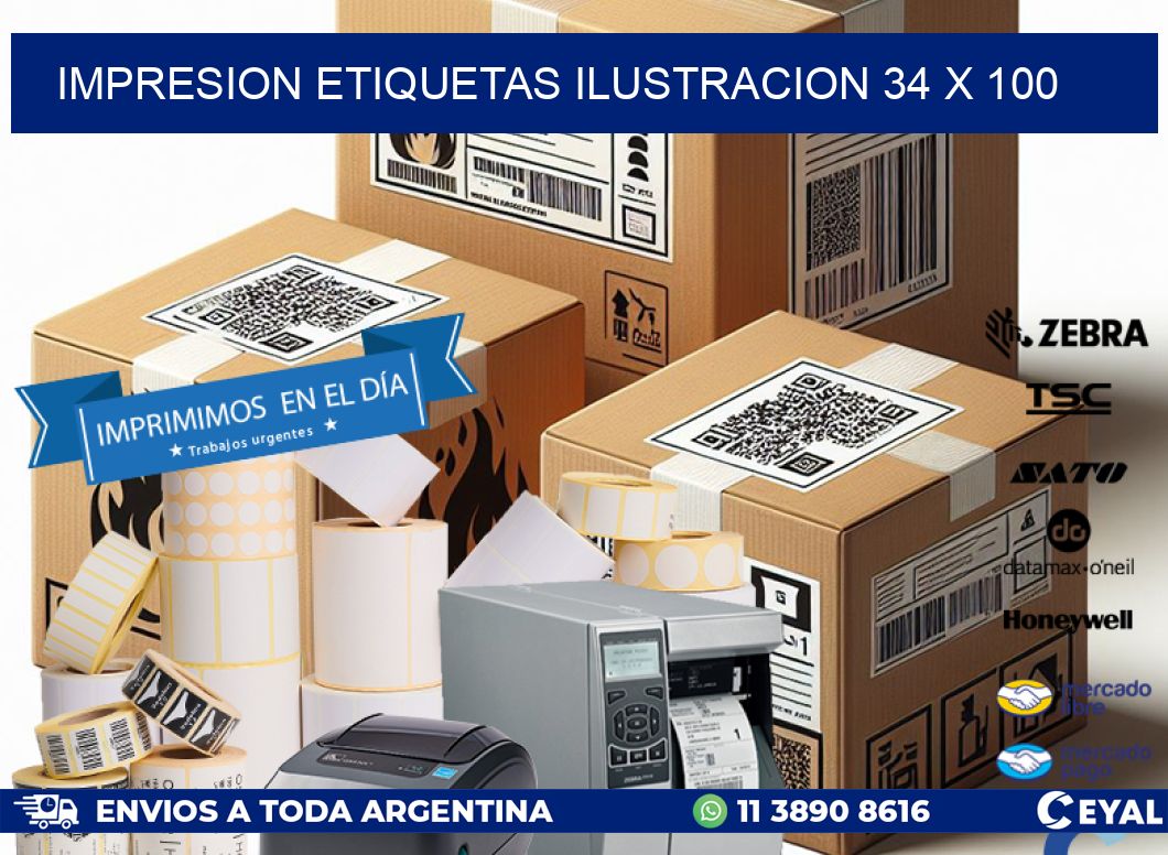 IMPRESION ETIQUETAS ILUSTRACION 34 x 100