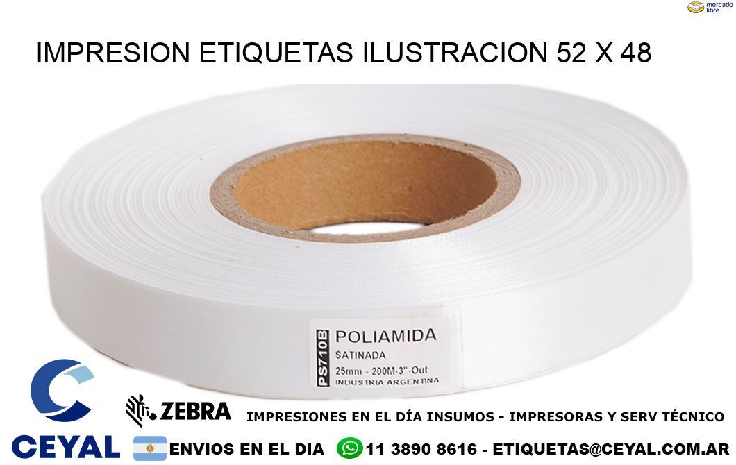 IMPRESION ETIQUETAS ILUSTRACION 52 x 48