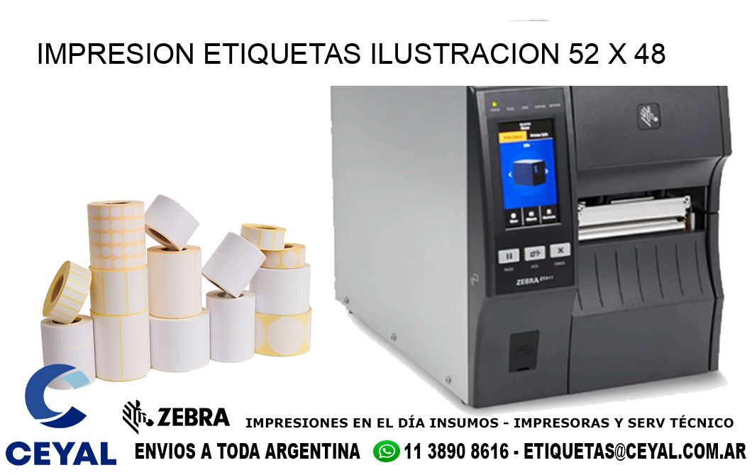 IMPRESION ETIQUETAS ILUSTRACION 52 x 48