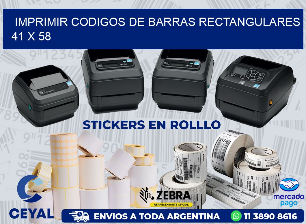 IMPRIMIR CODIGOS DE BARRAS RECTANGULARES 41 x 58