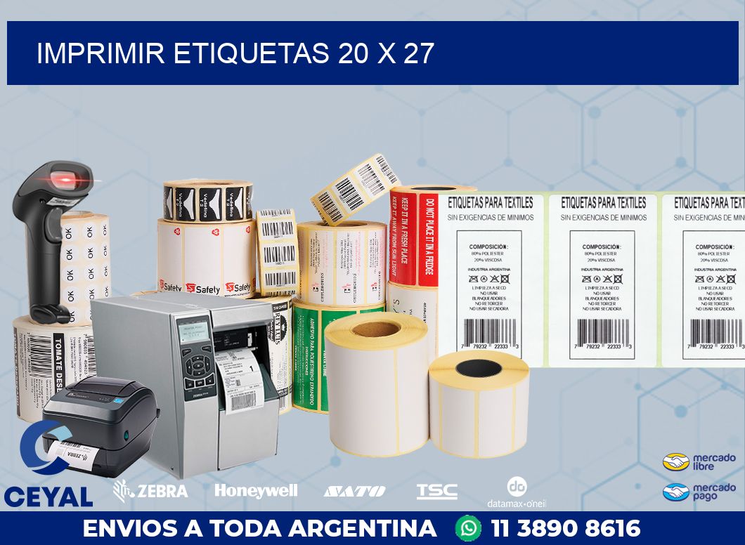 IMPRIMIR ETIQUETAS 20 x 27