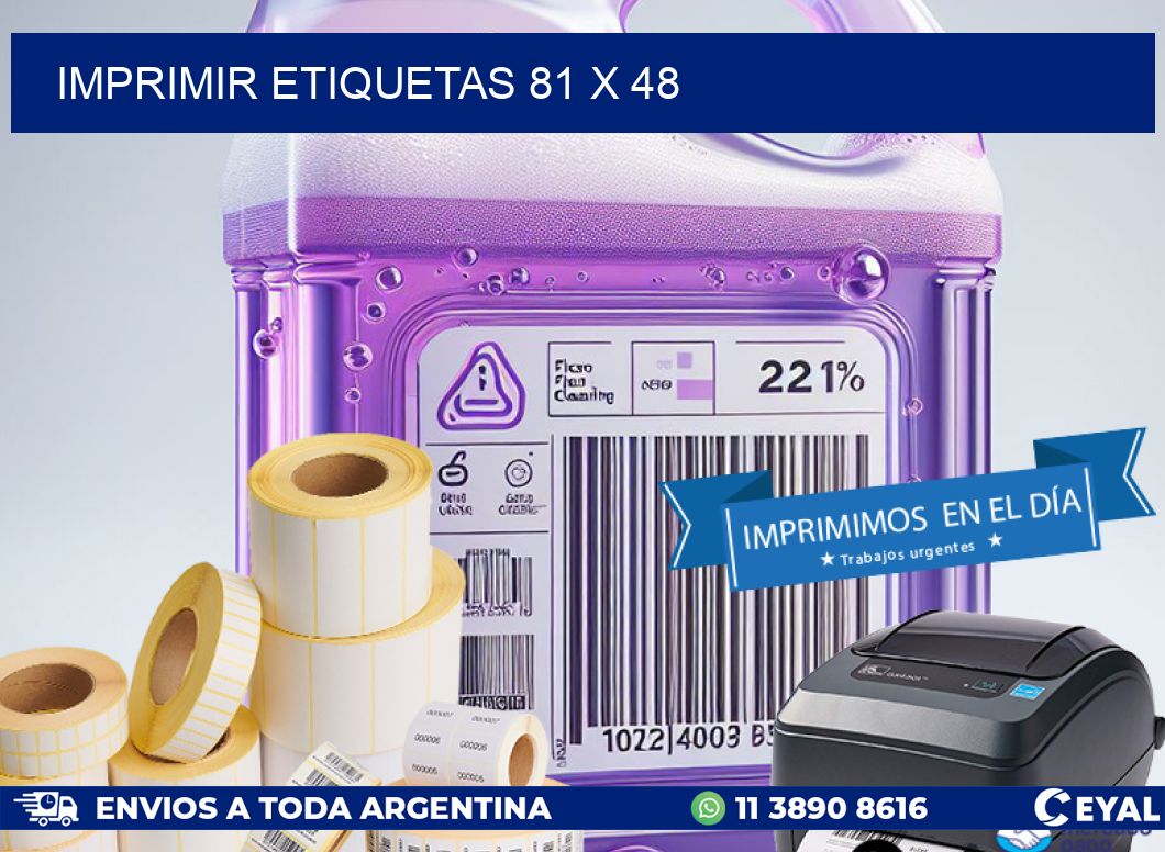 IMPRIMIR ETIQUETAS 81 x 48