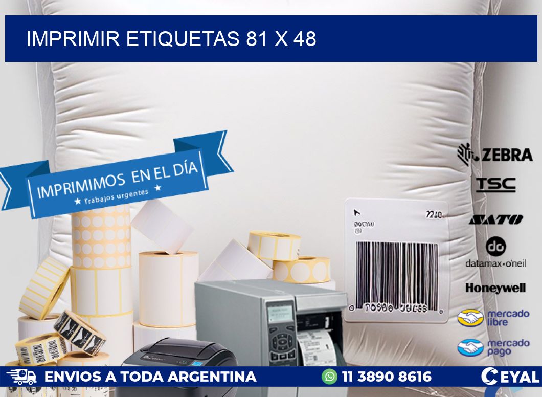IMPRIMIR ETIQUETAS 81 x 48
