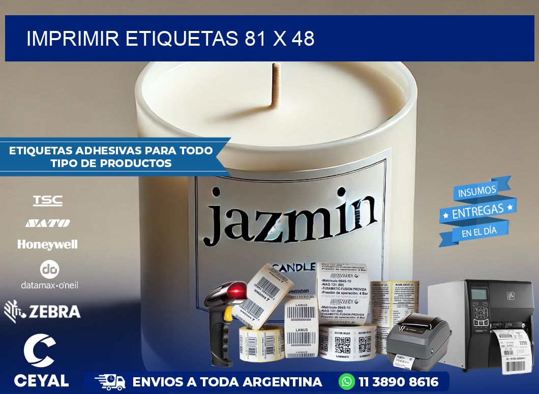 IMPRIMIR ETIQUETAS 81 x 48