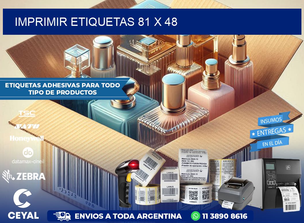 IMPRIMIR ETIQUETAS 81 x 48