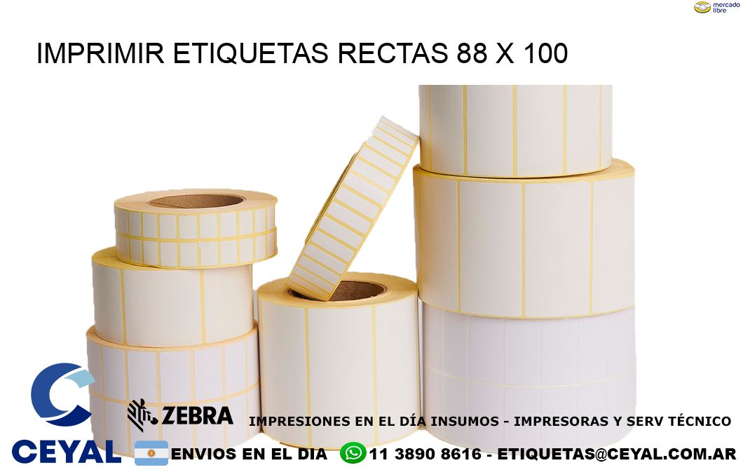 IMPRIMIR ETIQUETAS RECTAS 88 x 100