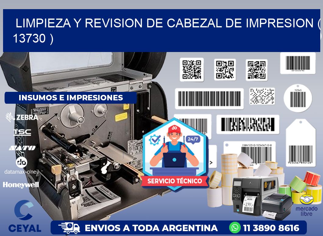 LIMPIEZA Y REVISION DE CABEZAL DE IMPRESION ( 13730 )