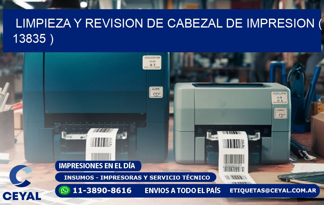 LIMPIEZA Y REVISION DE CABEZAL DE IMPRESION ( 13835 )