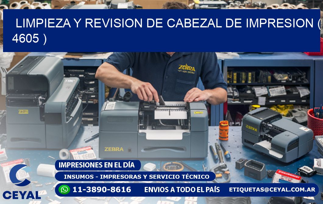 LIMPIEZA Y REVISION DE CABEZAL DE IMPRESION ( 4605 )