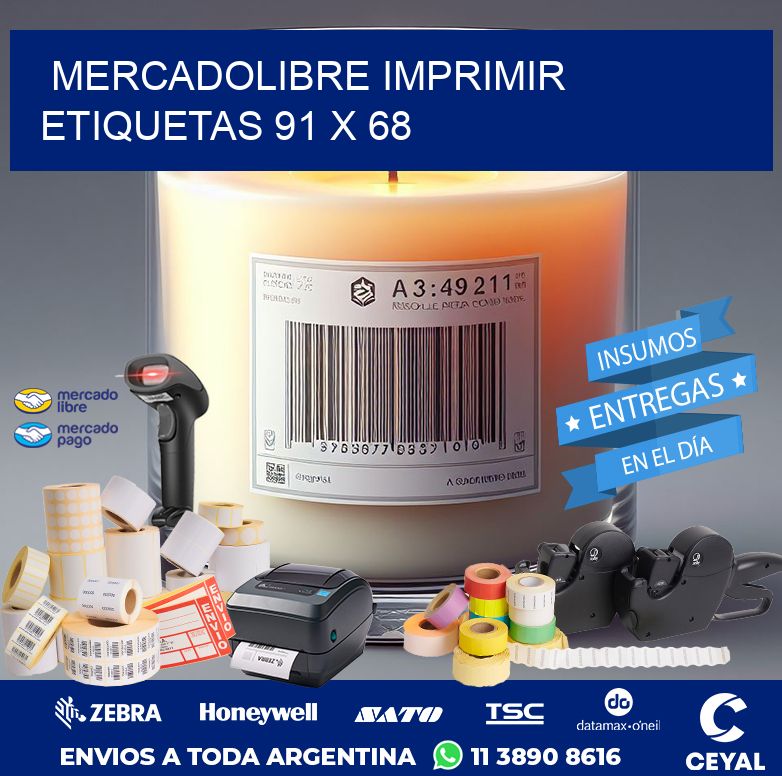 MERCADOLIBRE IMPRIMIR ETIQUETAS 91 x 68