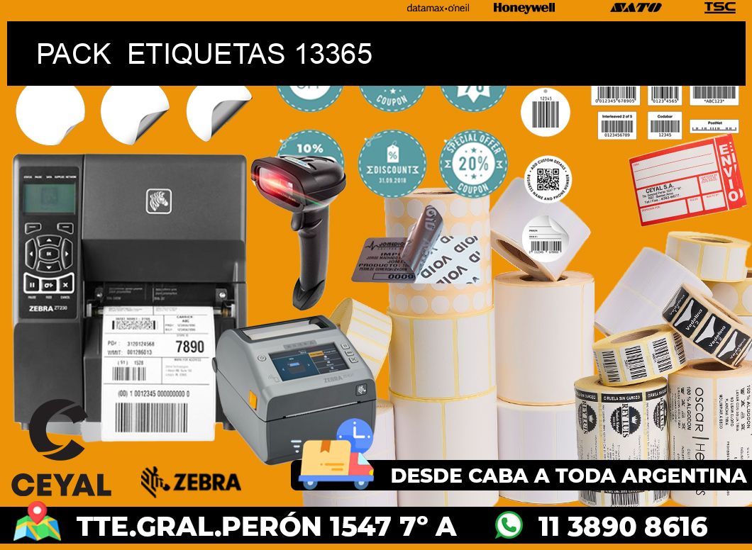 PACK  ETIQUETAS 13365