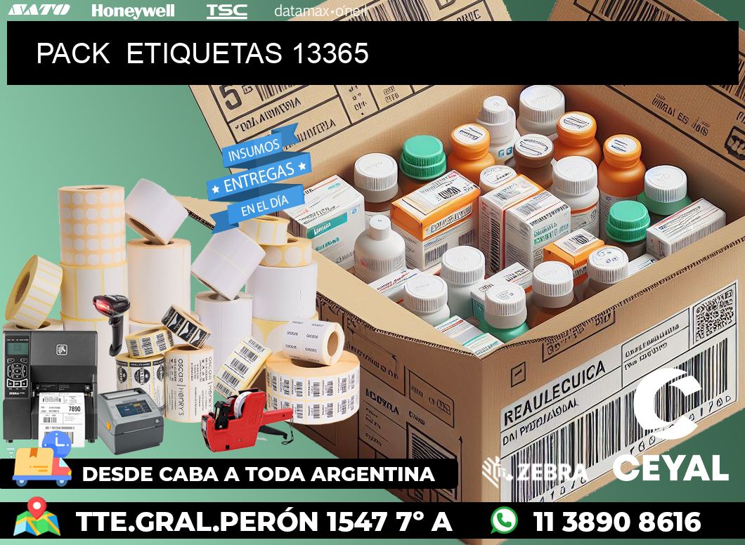 PACK  ETIQUETAS 13365