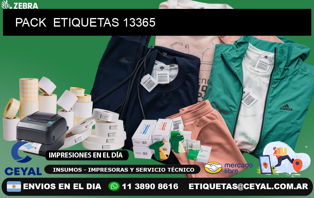 PACK  ETIQUETAS 13365