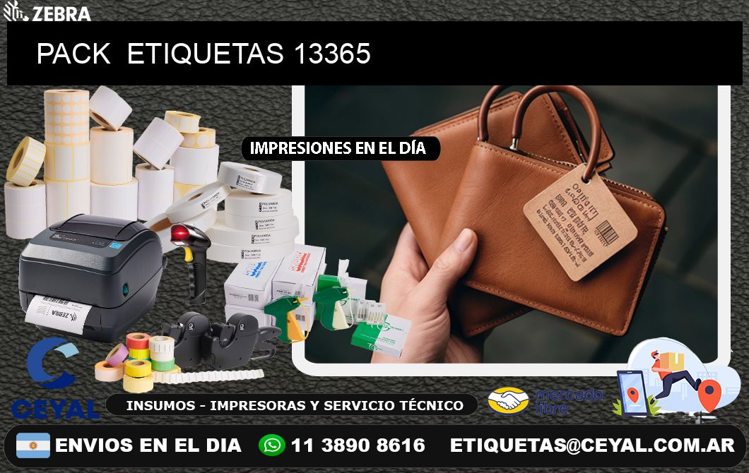 PACK  ETIQUETAS 13365