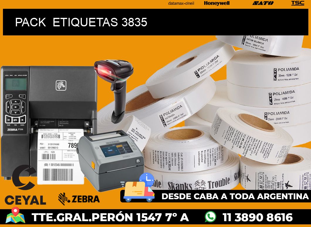 PACK ETIQUETAS 3835