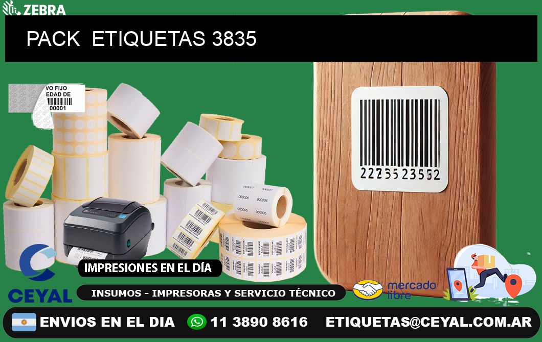 PACK ETIQUETAS 3835