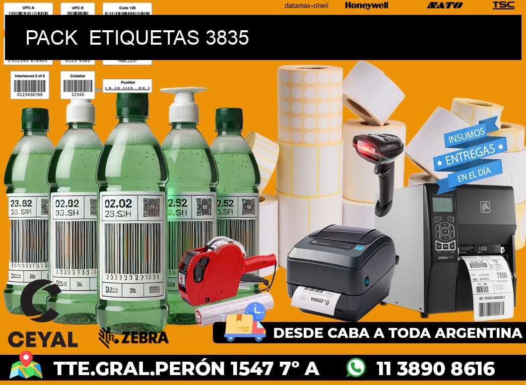 PACK ETIQUETAS 3835