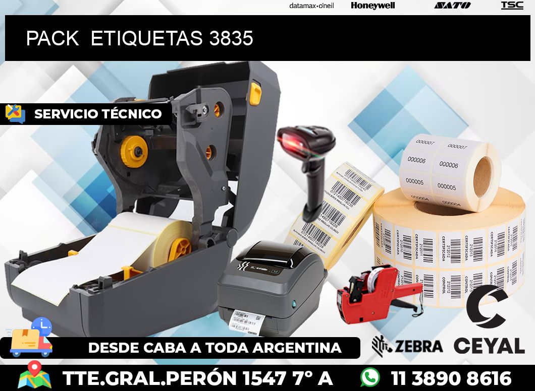 PACK ETIQUETAS 3835