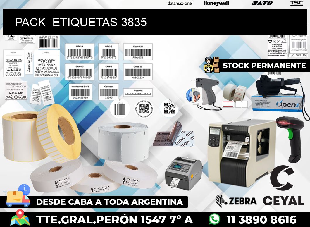 PACK ETIQUETAS 3835