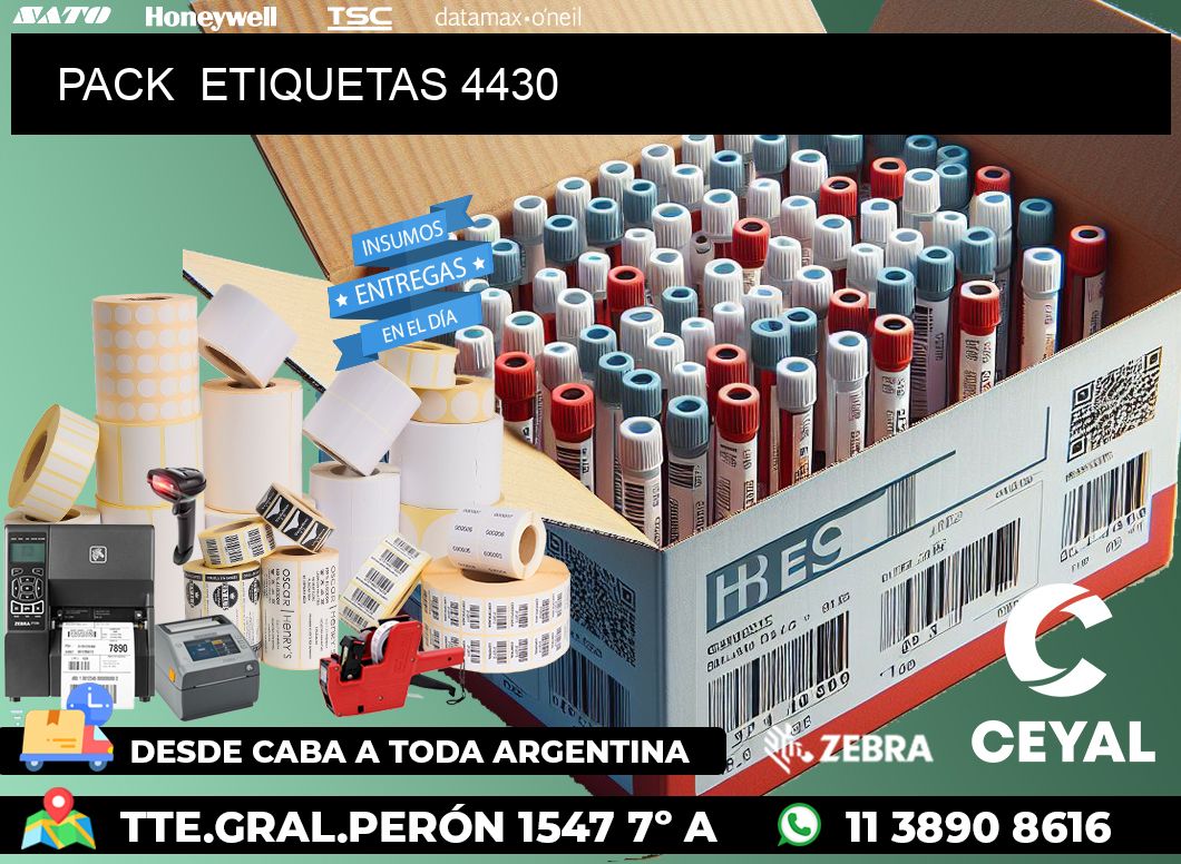 PACK  ETIQUETAS 4430