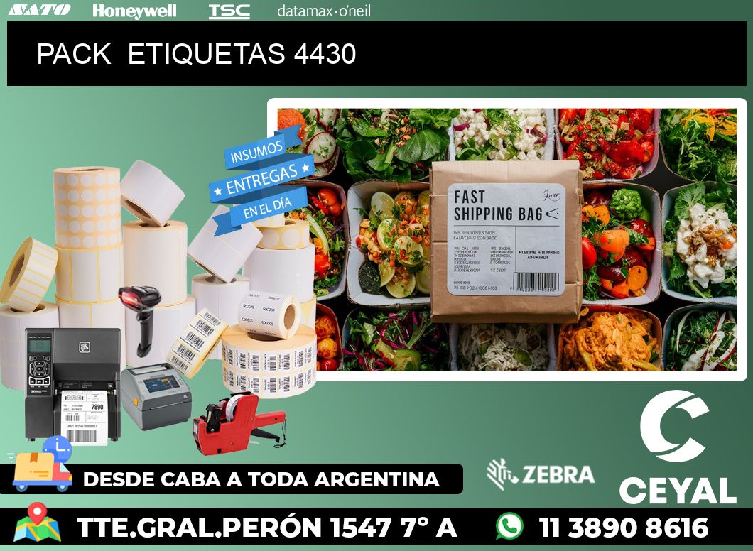 PACK  ETIQUETAS 4430