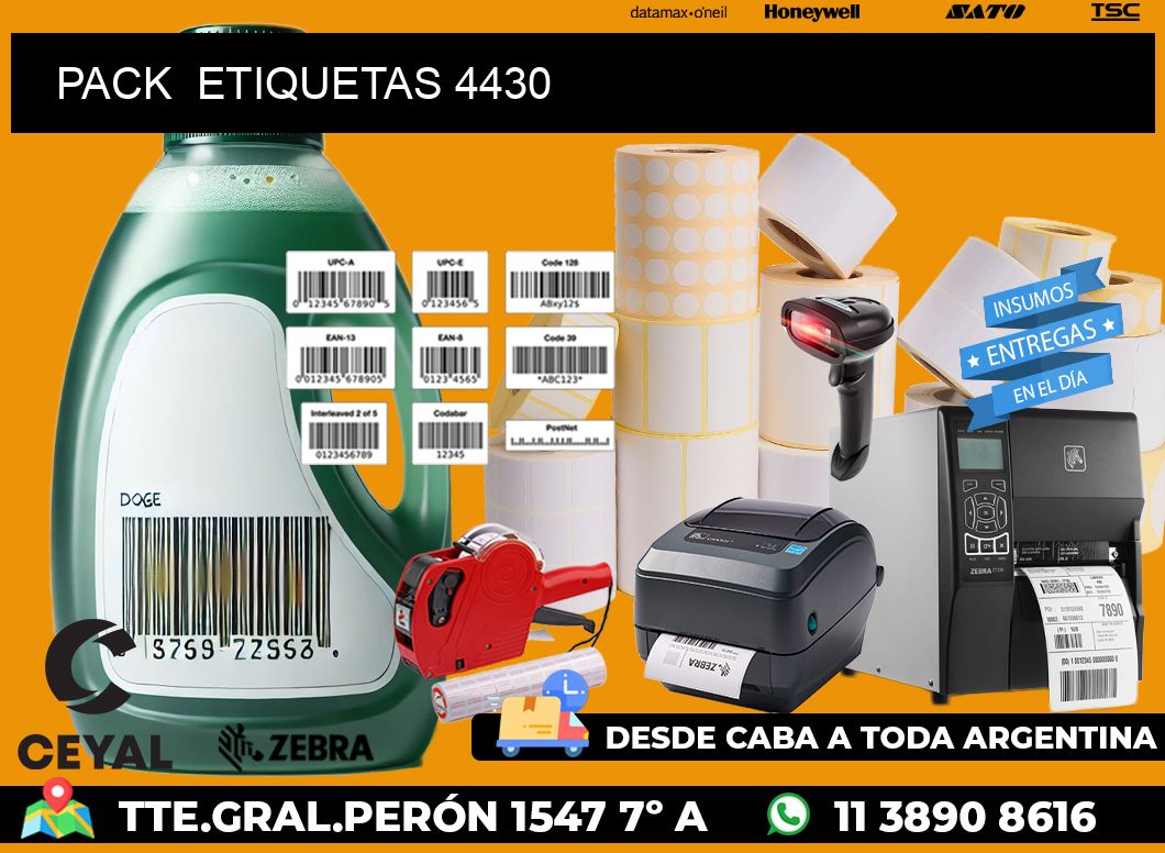 PACK  ETIQUETAS 4430