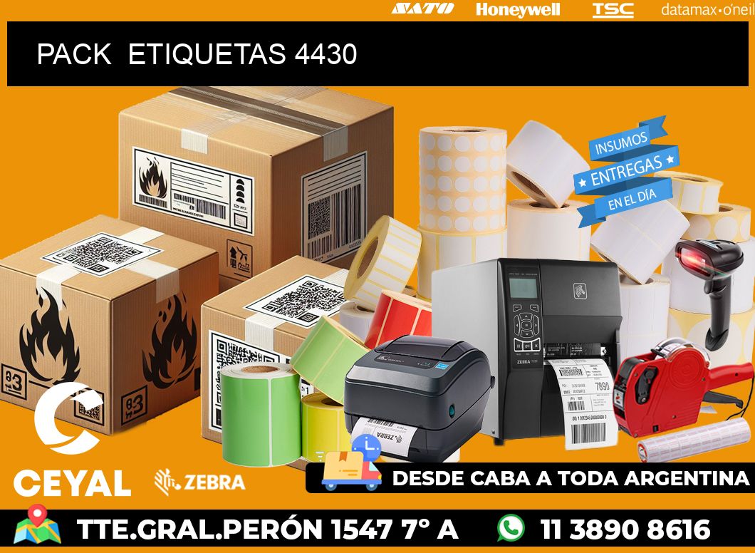 PACK  ETIQUETAS 4430