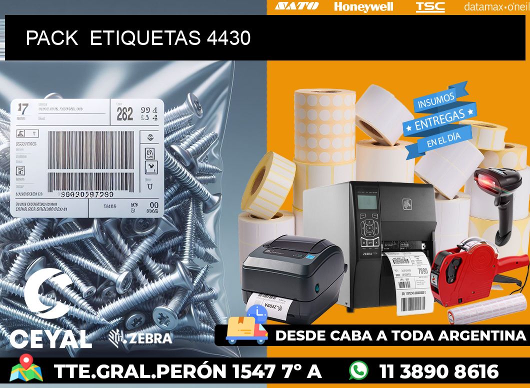PACK  ETIQUETAS 4430