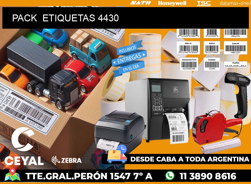 PACK  ETIQUETAS 4430