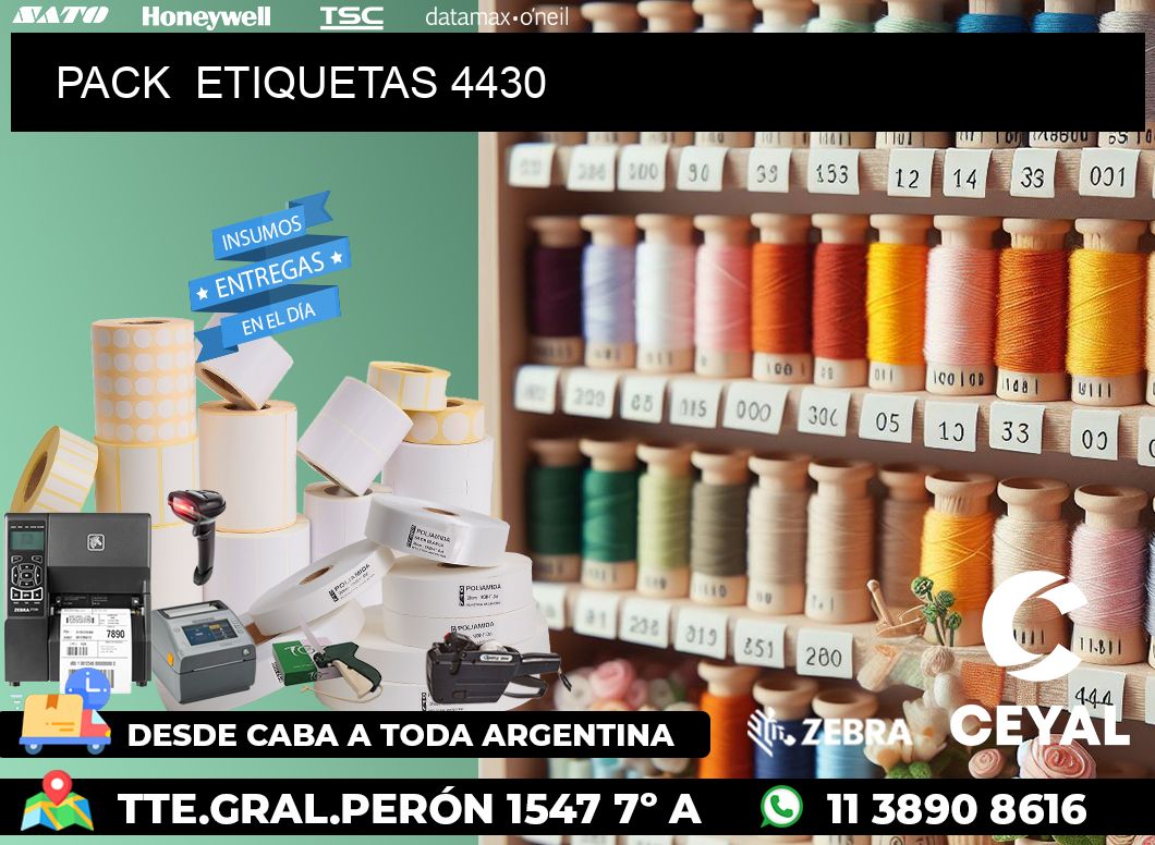 PACK  ETIQUETAS 4430