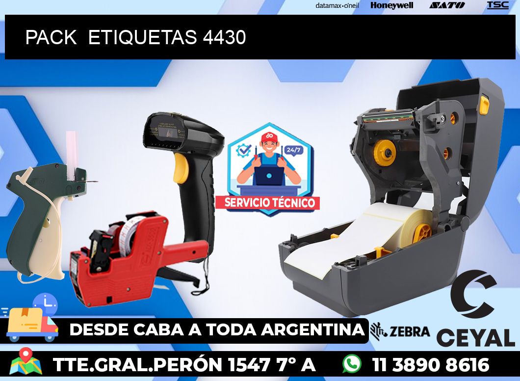 PACK  ETIQUETAS 4430