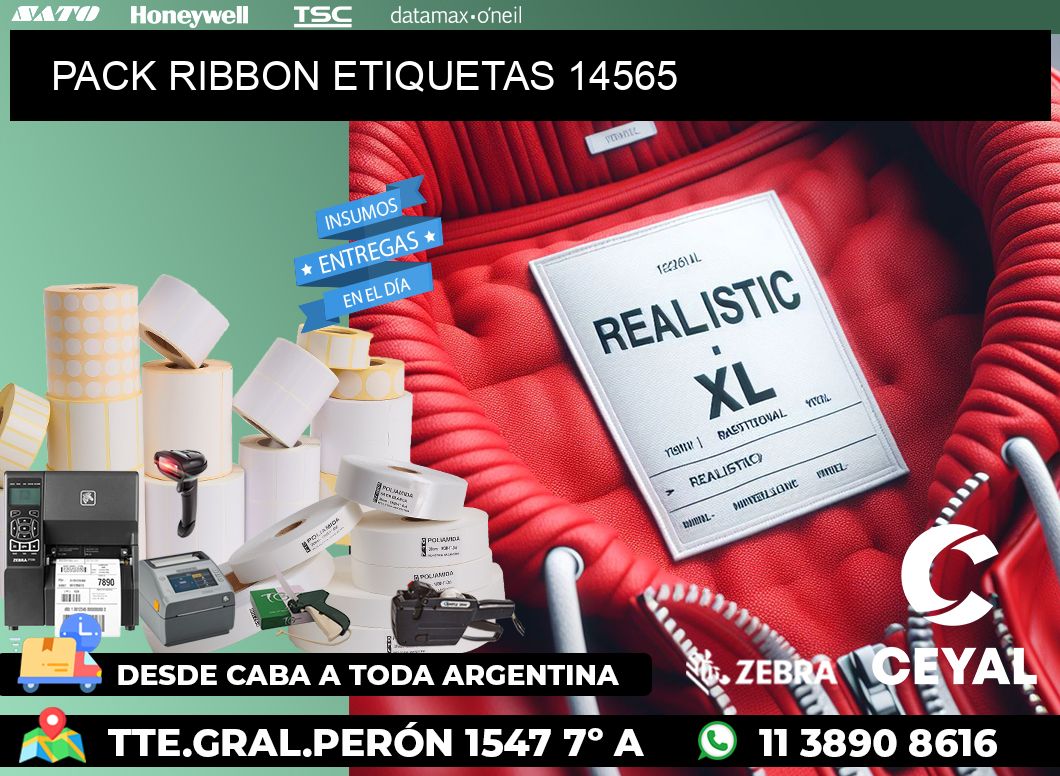 PACK RIBBON ETIQUETAS 14565