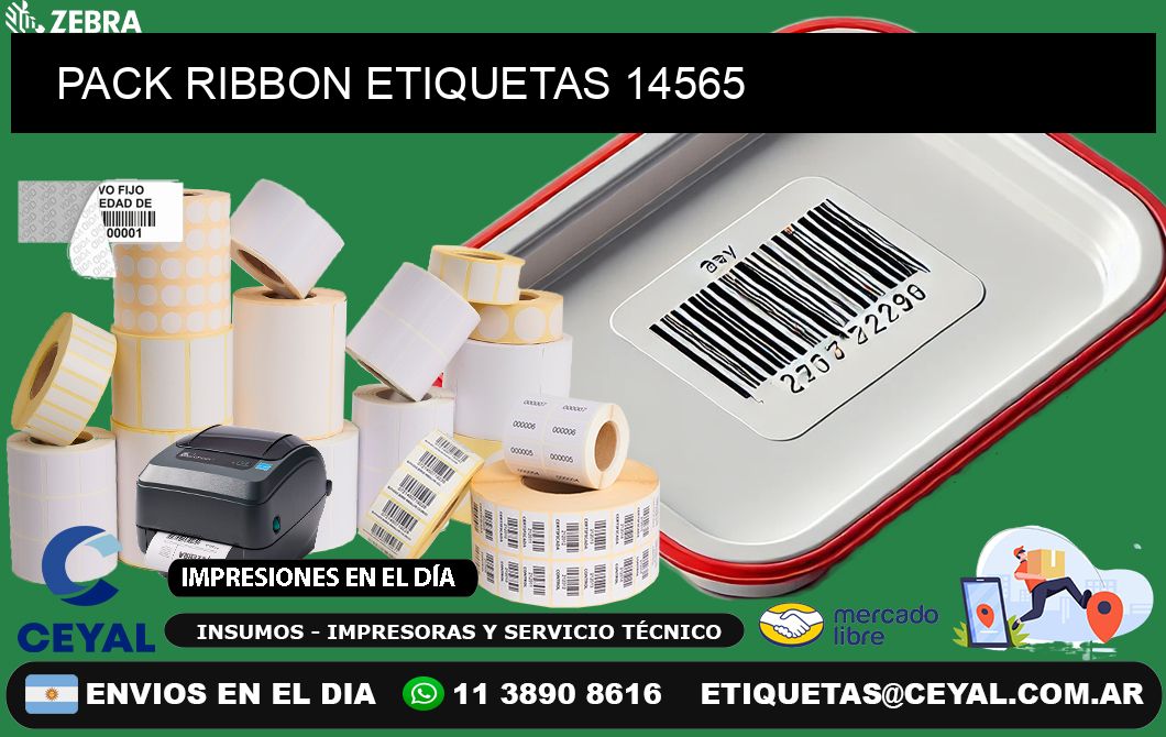 PACK RIBBON ETIQUETAS 14565