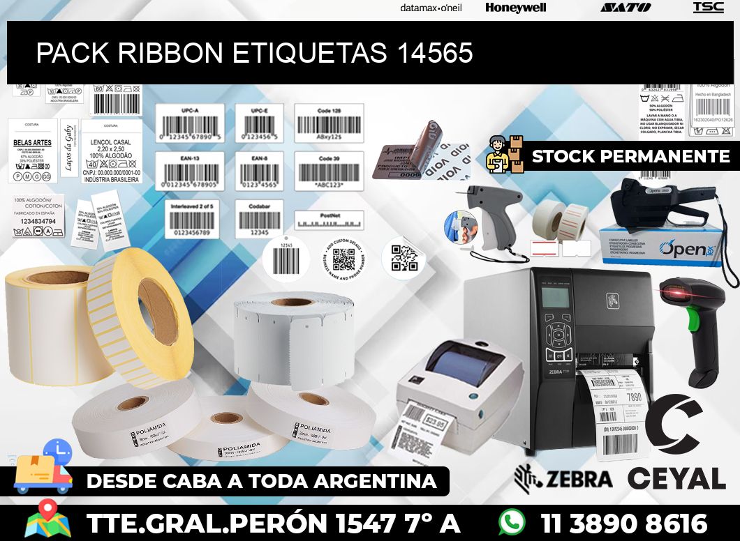 PACK RIBBON ETIQUETAS 14565