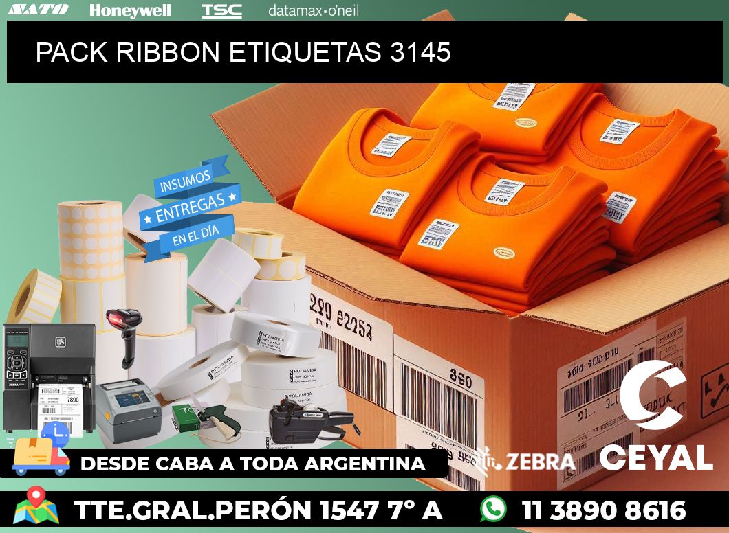 PACK RIBBON ETIQUETAS 3145