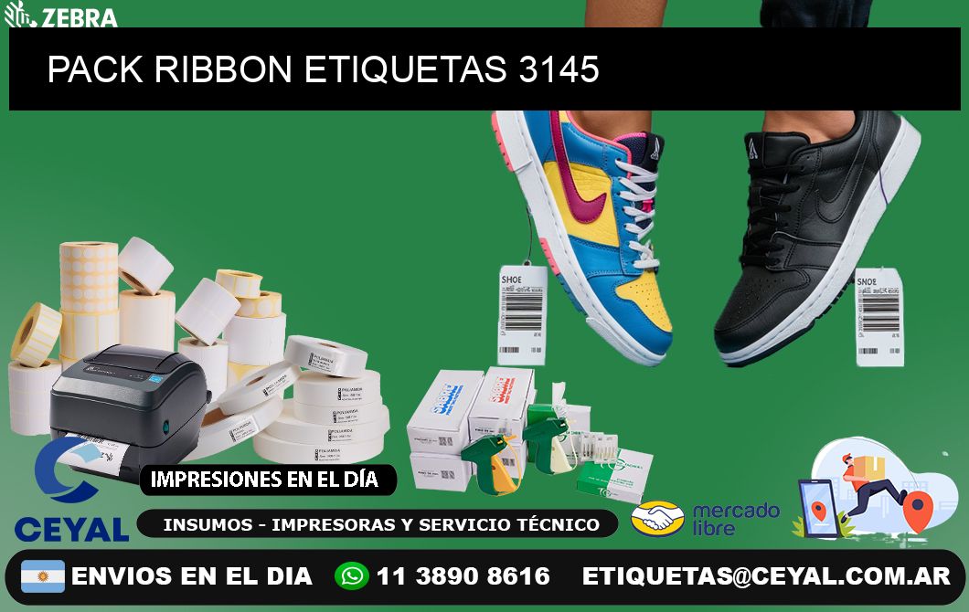 PACK RIBBON ETIQUETAS 3145