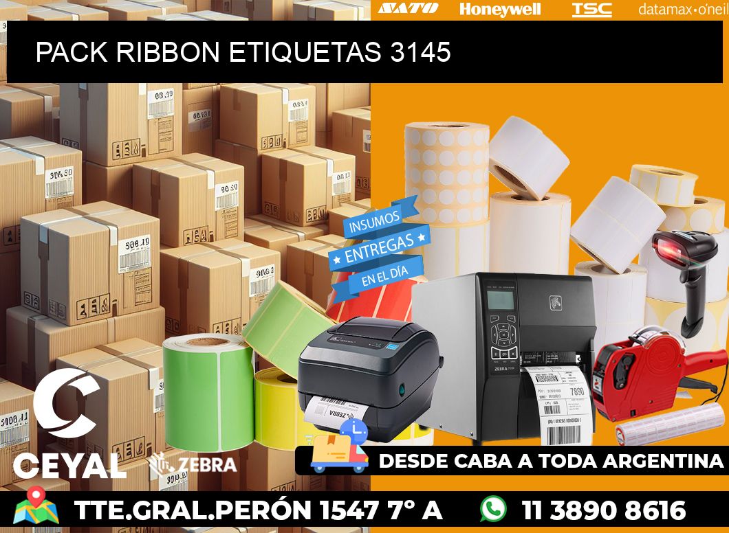 PACK RIBBON ETIQUETAS 3145