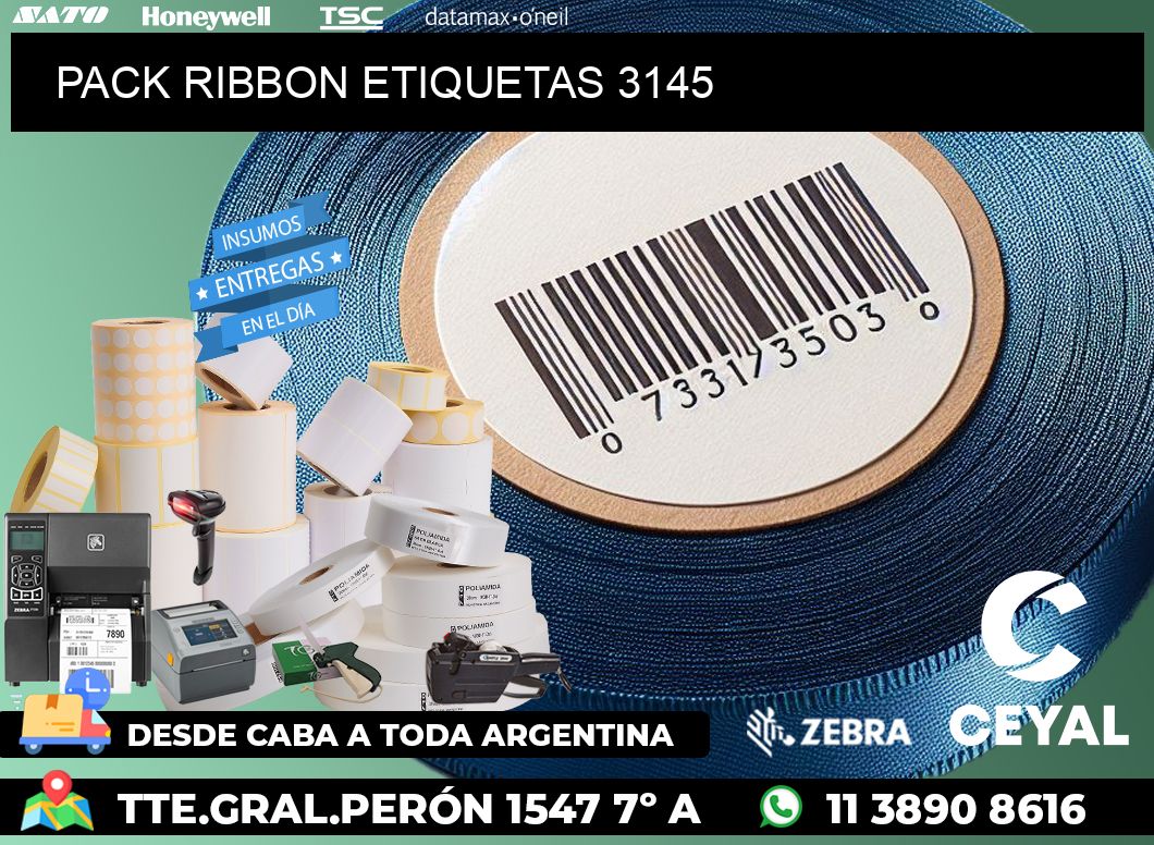 PACK RIBBON ETIQUETAS 3145