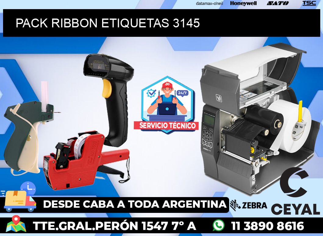PACK RIBBON ETIQUETAS 3145